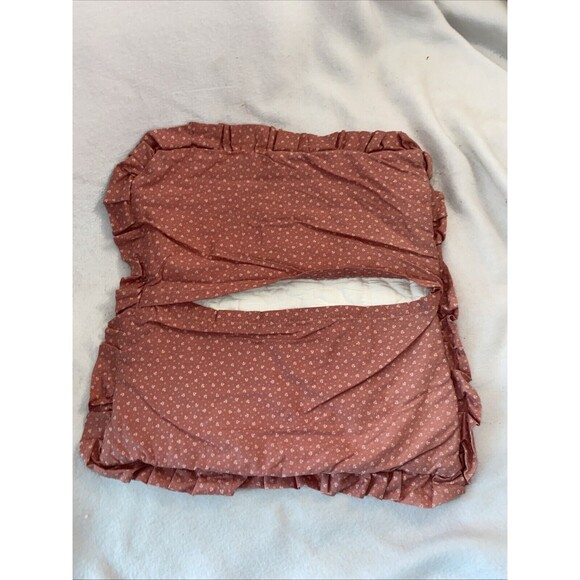 Rabbit Bunny pillow Case Quilted Vintage country Easter Ruffle 15x14 Spring - Picture 6 of 8